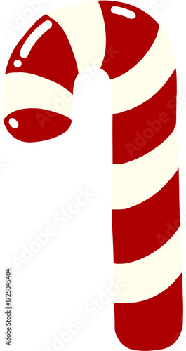 Candy Cane red and white Christmas sweet