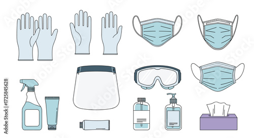 Personal protective equipment for maintaining hygiene and preventing illness.