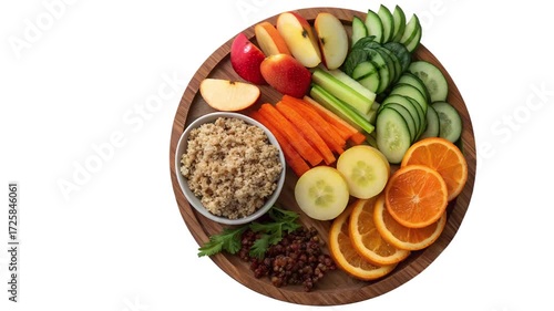 Healthy Food Selection on Table Top View