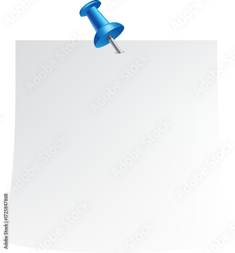 note paper with push pin