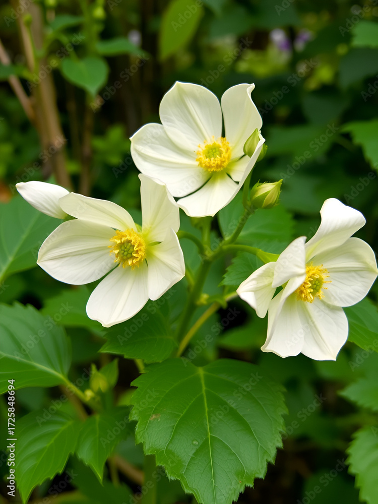 Obraz premium Cream single hellebores - side on PNG isolated images