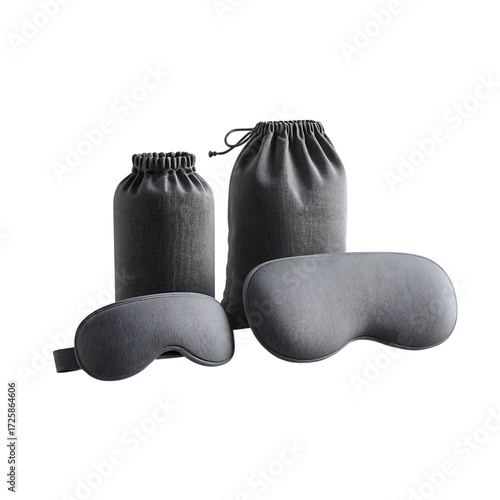 Luxurious sleep masks and travel pouches for ultimate relaxation and restful journeys, perfect for home or travel