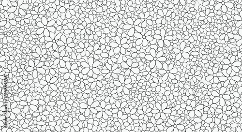 Abstract organic textured pattern with a chaotic yet harmonious distribution of cells across a white background.