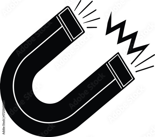 Visual representation of a magnet with visible magnetic field lines