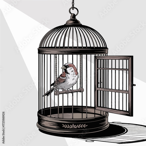 bird in cage