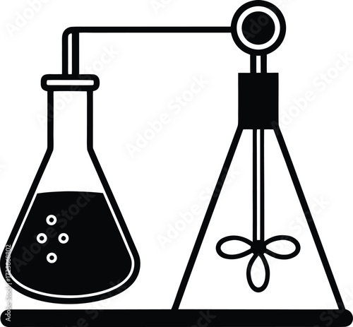 Scientific laboratory flask for chemistry and physics experiments