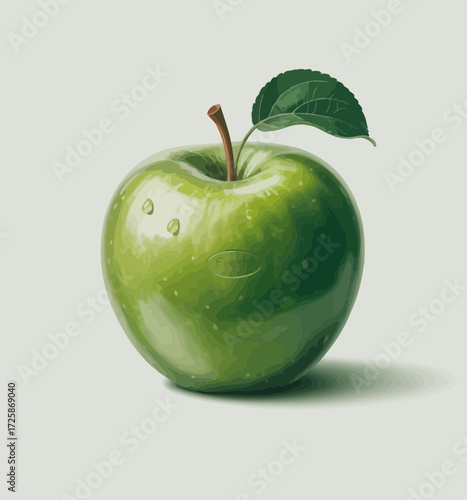 green apple isolated on white background