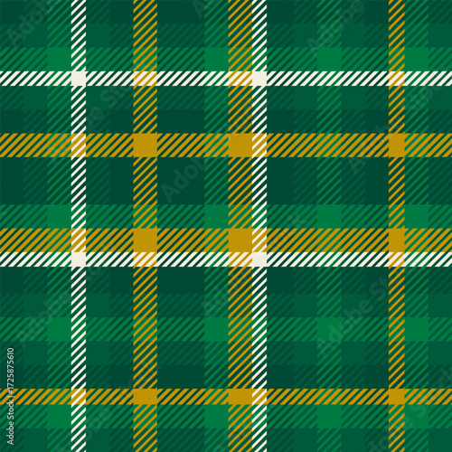 Green and yellow seamless plaid tartan pattern, colorful natural fabric swatch, textile, geometric background