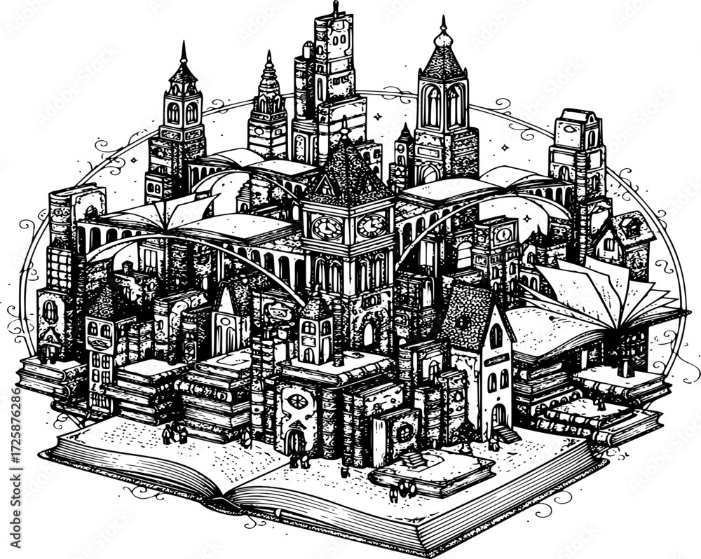Obraz premium sketch of the castle