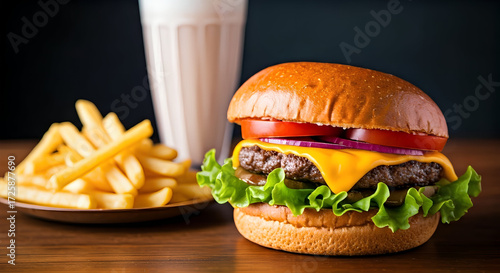 hamburger on a plate