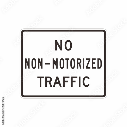 Street Sign. NI NIN - MOTORIZED TRAFFIC
