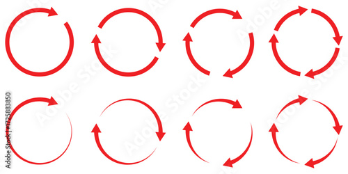 circle arrow icon set. Blue circular arrow icon, refresh, reload arrow icon symbol sign. Blue Reload vector icon set. repeat vector. restart or reset sign. Repeat cycle symbol. Blue rotation arrow eps