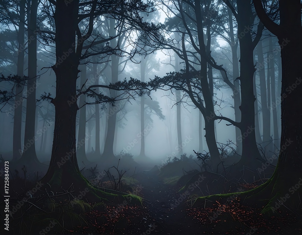 Obraz premium Misty forest path (7)