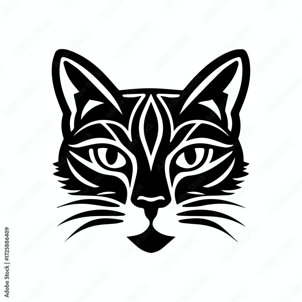 Obraz premium cat, animal, cartoon, vector, kitten, cute, pet, kitty, feline, domestic, black, pets, cat design, cat design vector 