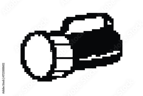 Pixelated mug with clear lines gives a retro gaming feel and aesthetic