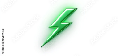 Bright green lightning bolt icon