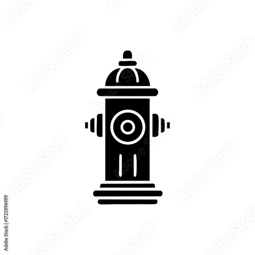 Fire hydrant illustration symbolizing urban safety, emergency services, firefighting equipment, and public infrastructure.