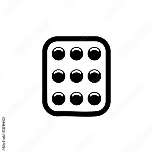 Blister pack with pills representing medicine, healthcare, pharmacy products, drug packaging, and medical treatment.