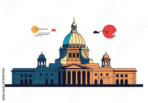 Grand historic building with a prominent dome and classical architecture.