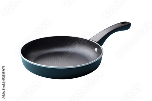 Wallpaper Mural Black nonstick frying pan with ergonomic handle on black background, cut out Torontodigital.ca