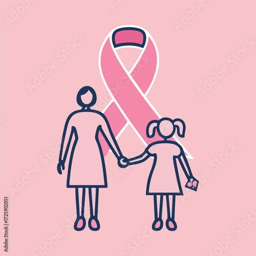 Breast cancer awareness October vector collection showing women unity, support symbols, hearts, ribbons, mammogram icons, global awareness graphics, and charity walk silhouettes