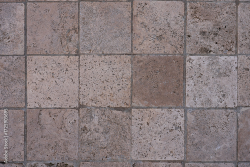 Wallpaper Mural Textured stone tile floor with square pattern
 Torontodigital.ca