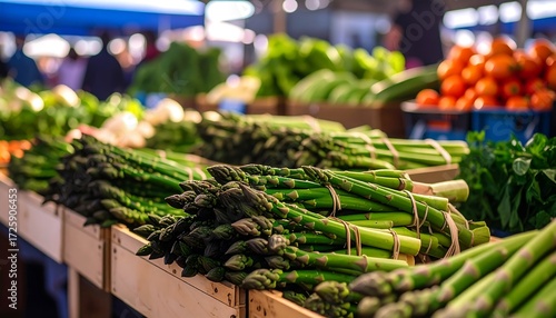 Wallpaper Mural Fresh asparagus bunches at a farmer's market Torontodigital.ca
