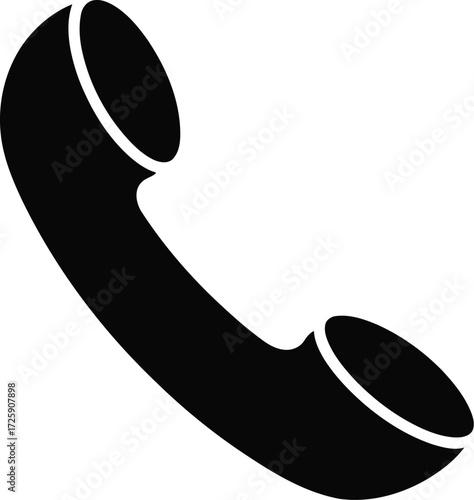 telephone handset icon classic phone symbol vector illustration isolated on white background
