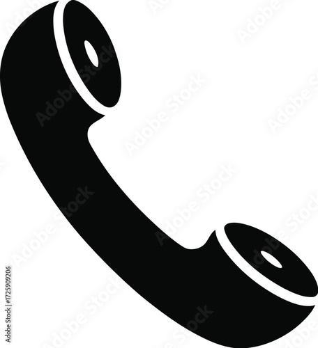 telephone handset icon classic phone symbol vector illustration isolated on white background