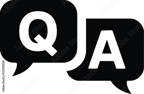 qa speech bubble icon question and answer symbol vector illustration isolated on white background
