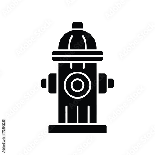 Black silhouette of a fire hydrant icon