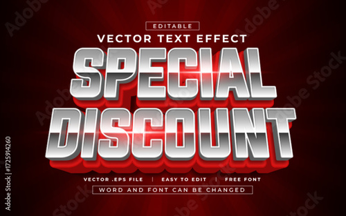 Special Discount 3D editable text effect style