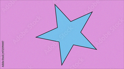 Abstract Star Shape Background with Blue and Pink Contrast