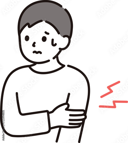 man with sore arm svgrepo com