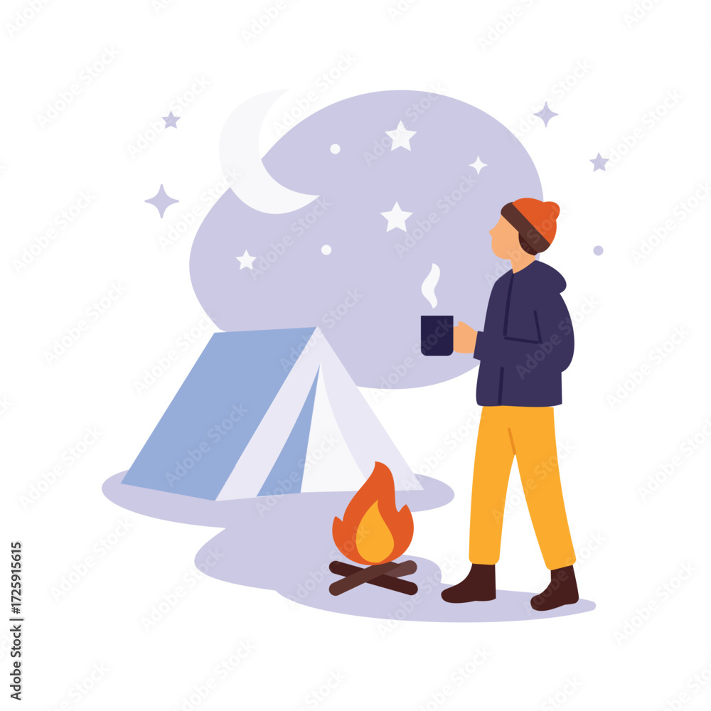 Fototapeta premium Camping Under The Stars Experience