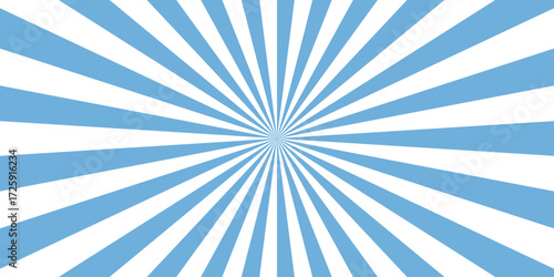 Abstract template with blue sunrays on light background. Abstract background with light of sunburst. sunrise background, retro round lines. summer ray sunburst hot sunrise wallpaper background.
