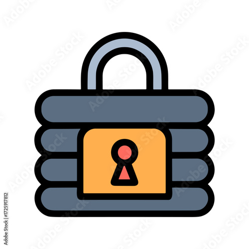 Lock Icon Symbolizing Security, Privacy, and Access Protection