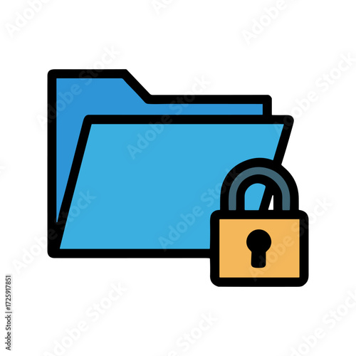 Secure Folder Icon Representing Data Protection and File Privacy