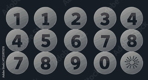 A visually striking display of metallic numbered circles against a dark background, evoking a sense of order and precision