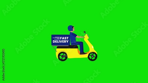 Fast home delivery animation, delivery, product delivery