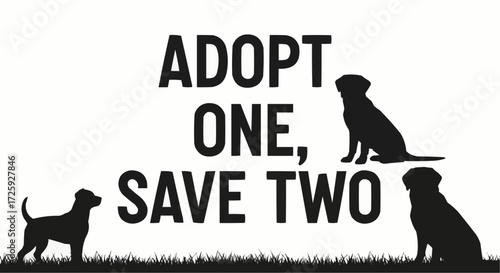 World animal day  adopt a dog today and save lives of dogs in need find your new best friend rescue dogs are great 100 characters vector
