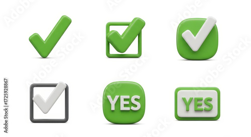 Set of Six Green and Gray Check Mark Icons and Yes Buttons for User Interface Design Free Download Set of Six Green and Gray Check Mark Icons and Yes Buttons for User Interface Design - GFXLoad