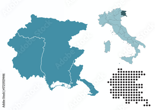 Set maps of Friuli-Venezia Giulia province