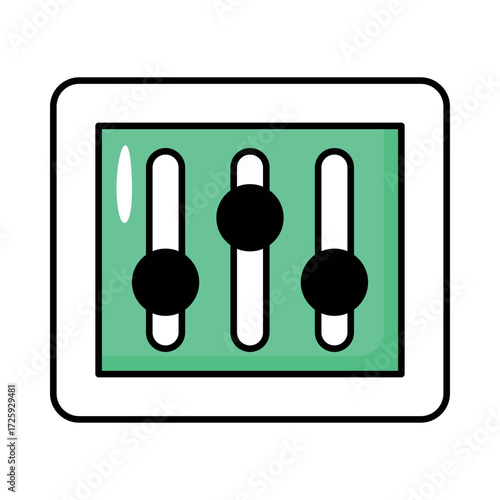 User Interfece Colored Outline Icons