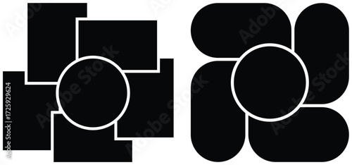 Stylish 5 Frame Photo Collage Vector Template for Blog and Portfolio Layouts
