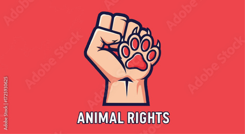 World animal day  animal rights and welfare advocacy illustration for pet protection and ethical treatment of animals now 100 vector