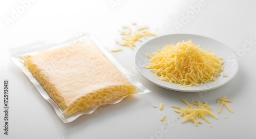 Mockup of a Blank Bag of Shredded Cheese