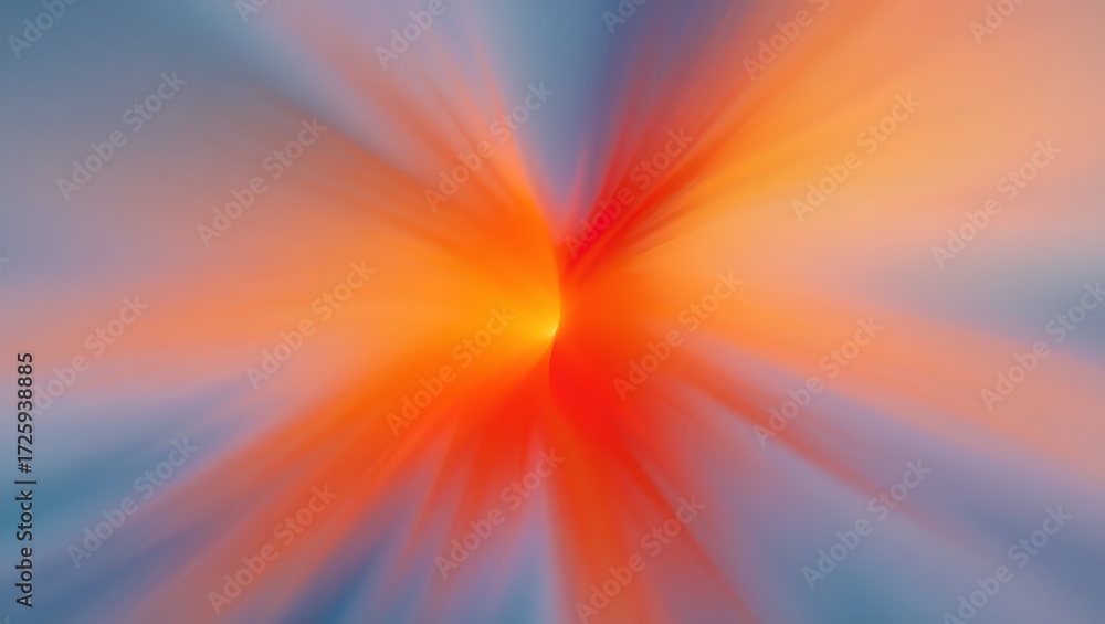 Obraz premium Abstract Radial Blur Background with Vibrant Orange and Blue Tones