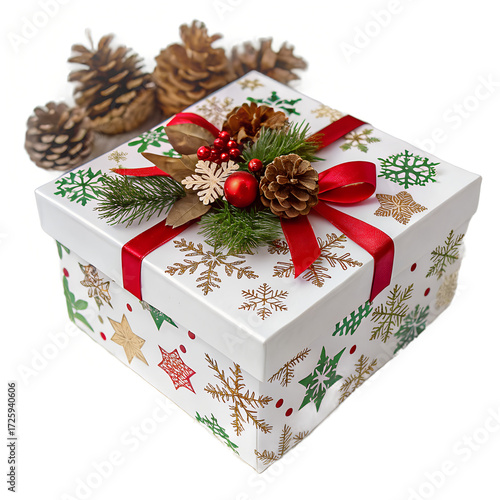 Christmas Gift Box Mockup