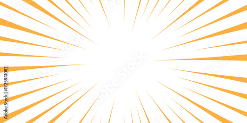 金色風のグラデ, ションの集中線 黄色　背景 金色風のグラデの漫画風集中線の素材